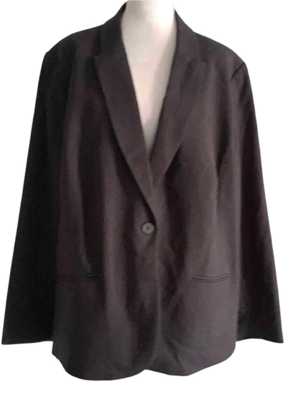 Liz Claiborne Women’s Size 24W Charcoal Heather Gray Career Essentials Blazer